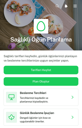 Sağlıklı Öğün Planlama Uygulama Șablonu