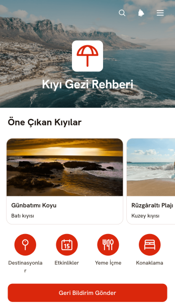 Sahil Gezi Rehberi Uygulama Șablonu