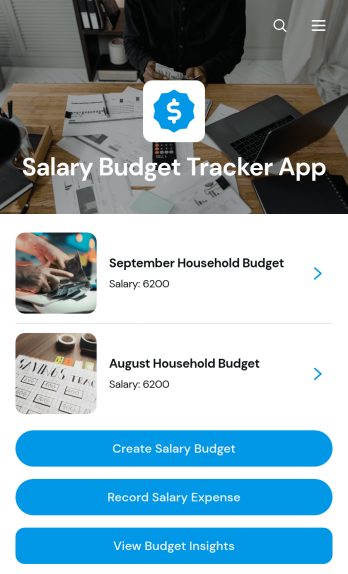 Salary Budget Tracker App Template