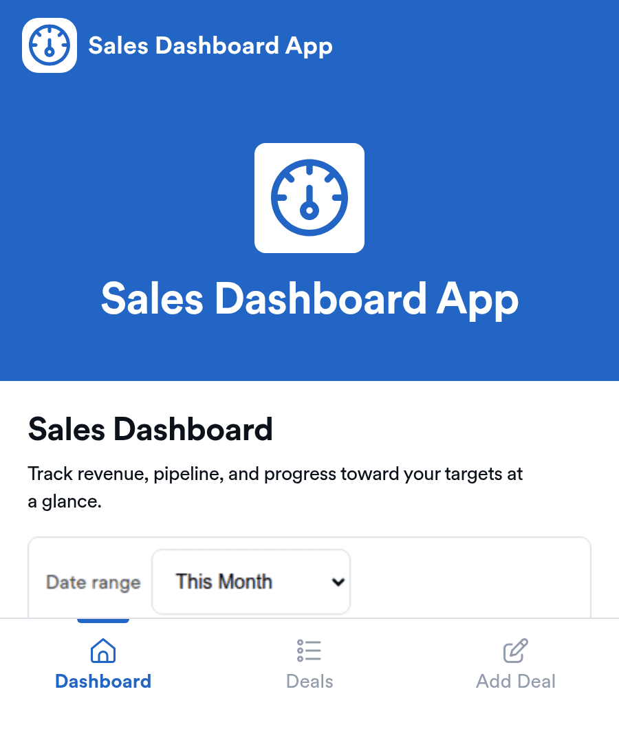 Sales Dashboard App Template | Jotform