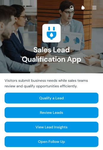 Sales Lead Qualification App Template