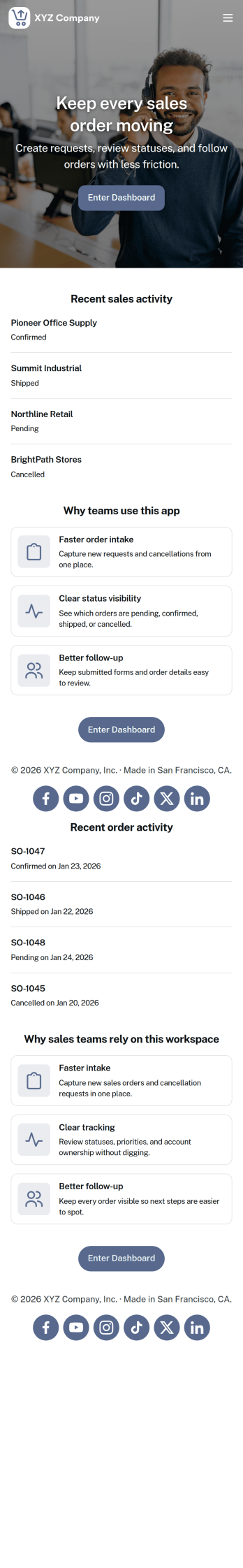 Sales Order App Template