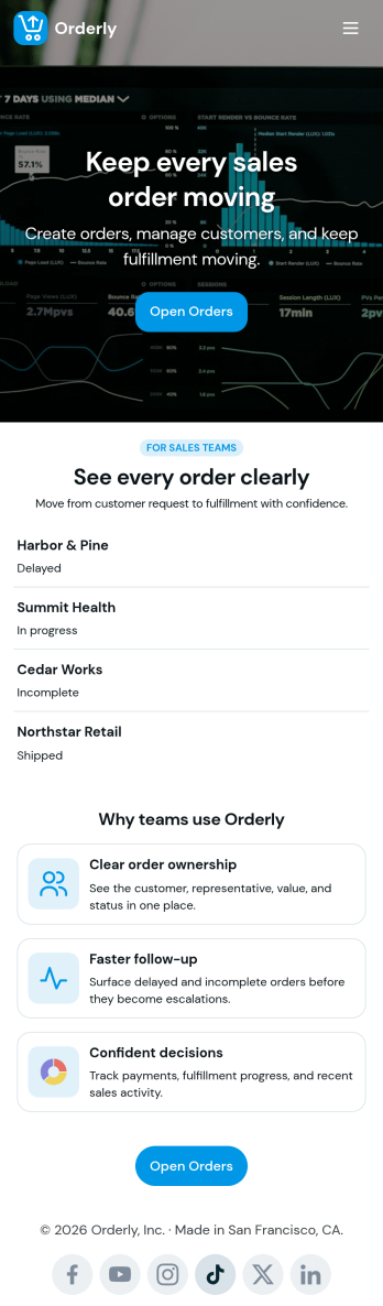 Sales Order App Template