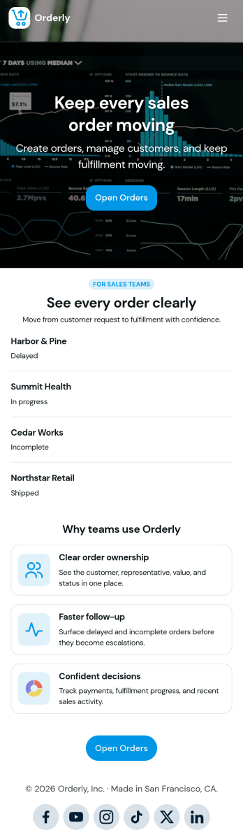 Sales Order App Template