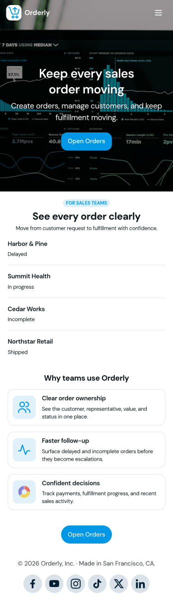 Sales Order App Template