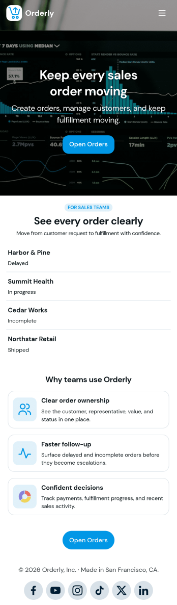 Sales Order App Template