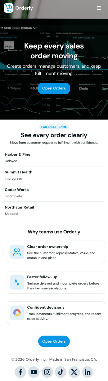 Sales Order App Template