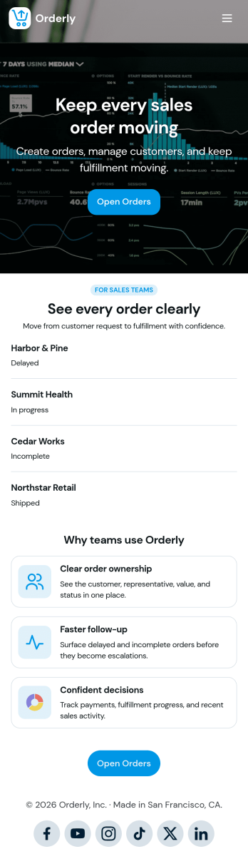 Sales Order App Template