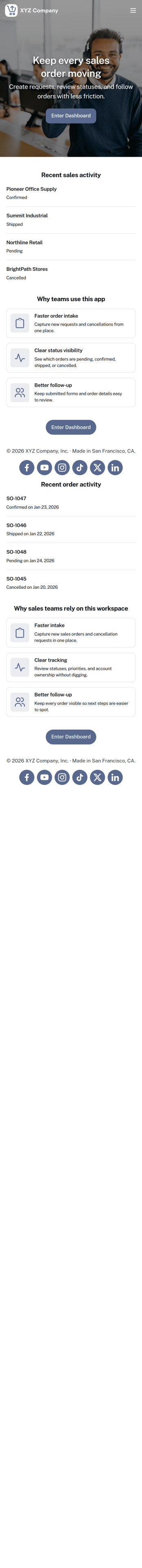 Sales Order App Template
