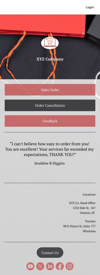 Sales Order App Template
