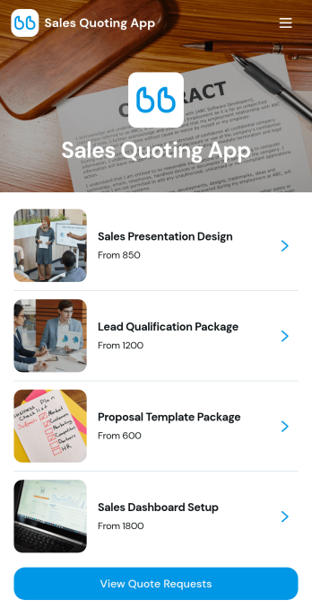 Sales Quoting App Template