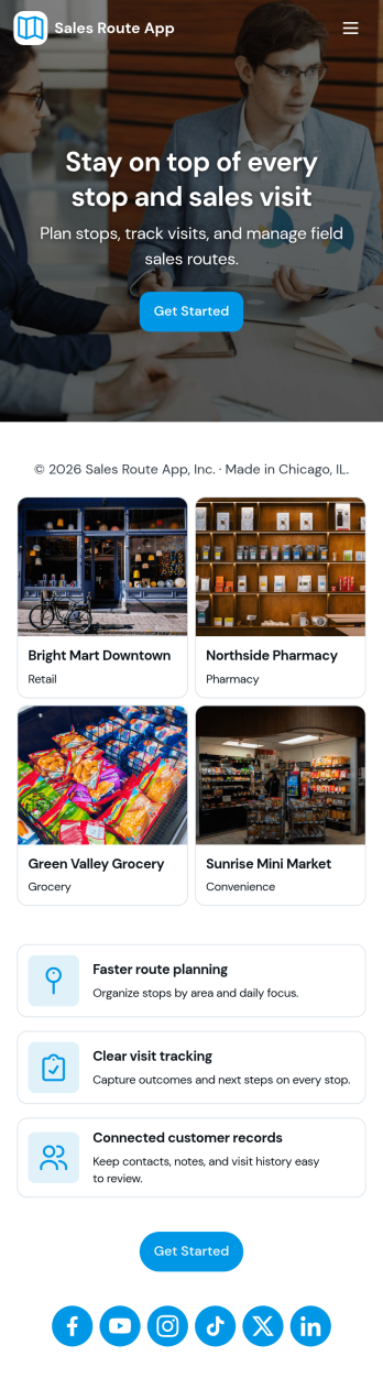Sales Route App Template