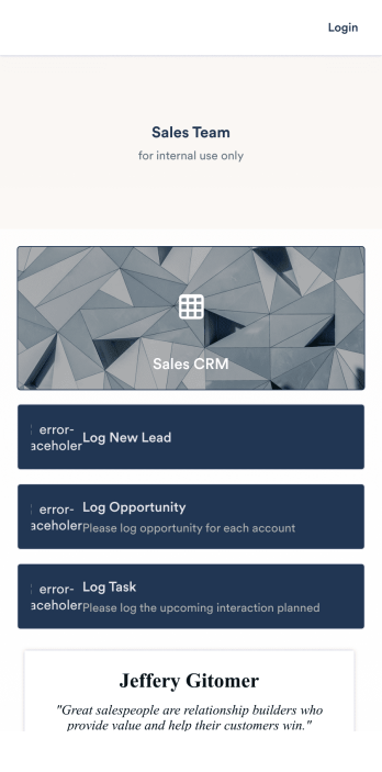 Sales Tracking App Template