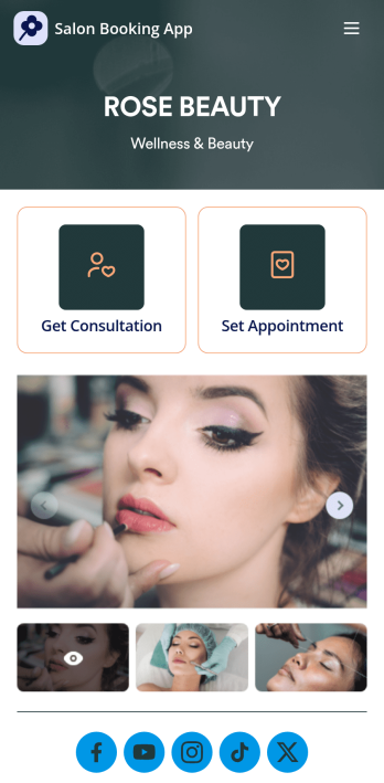 Salon Booking App Template