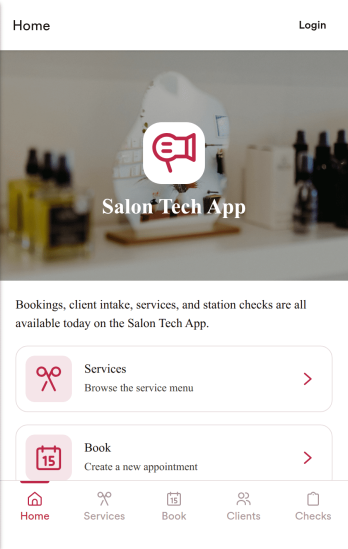 Salon Tech App Template