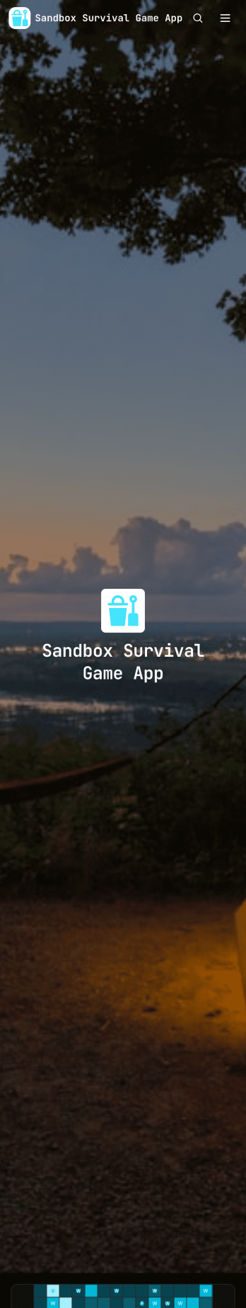 Sandbox Survival Game App Template