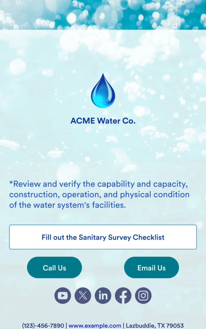 Sanitary Survey Checklist App