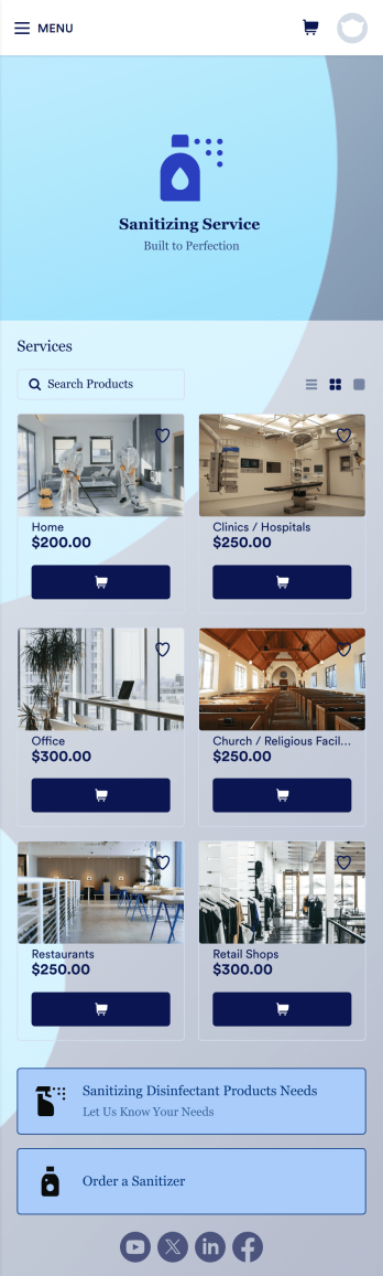 Sanitizing Service App Template