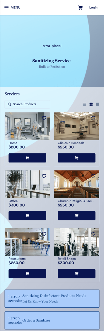 Sanitizing Service App Template