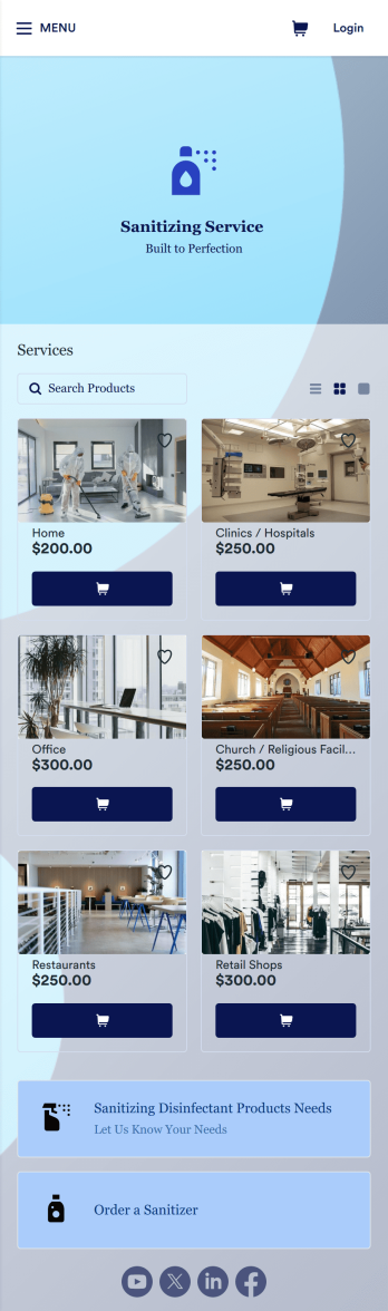 Sanitizing Service App Template