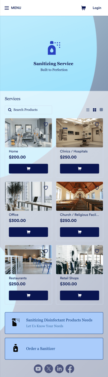 Sanitizing Service App Template
