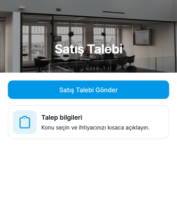 Satış Talebi Uygulama Șablonu
