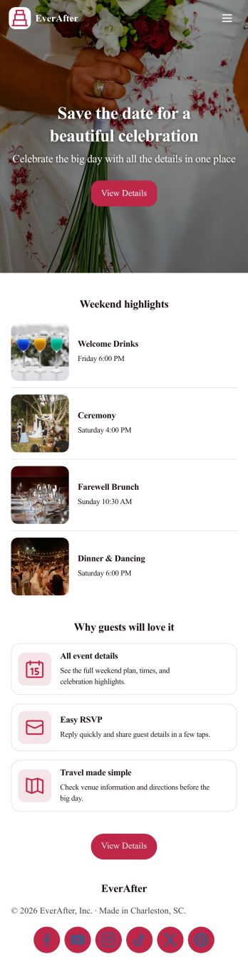 Save the Date App Template