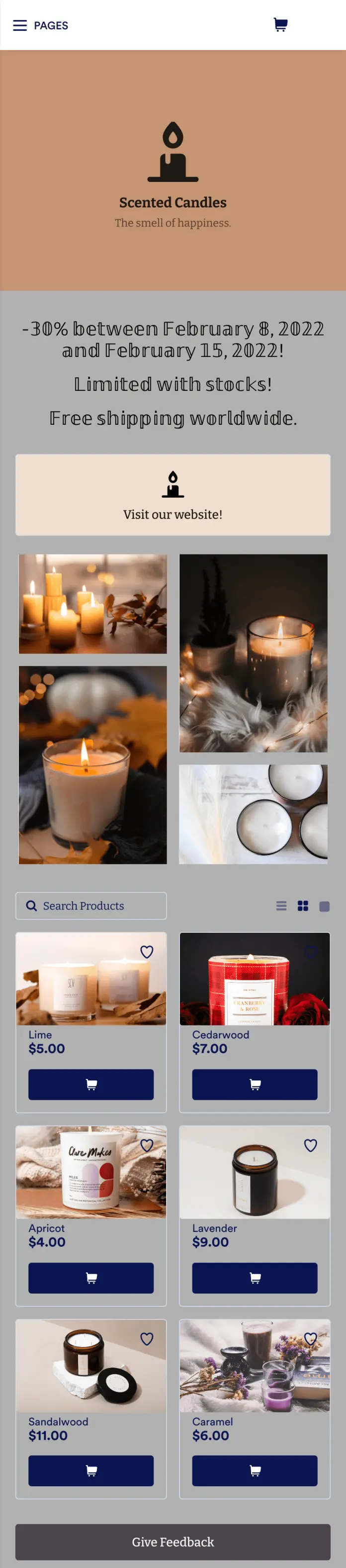 Scented Candle Order App