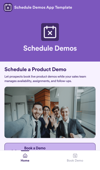 Schedule Demos App Template