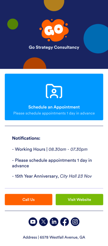 Scheduling App Template