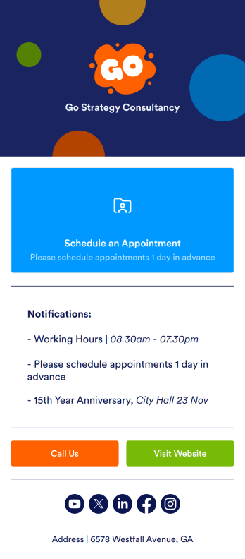 Scheduling App Template