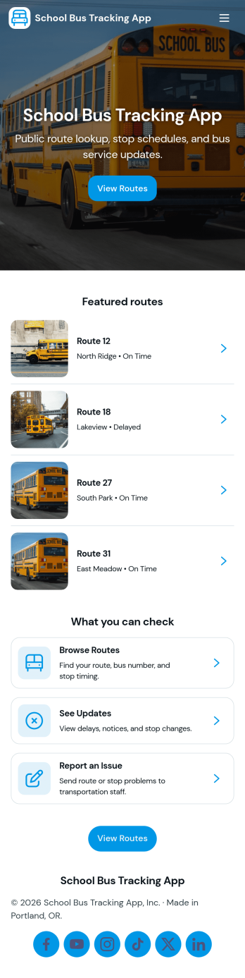 School Bus Tracking App Template