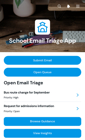 School Email Triage App Template