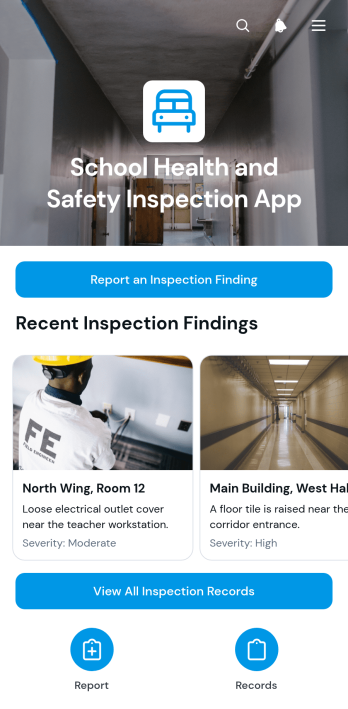 School Health and Safety Inspection App Template