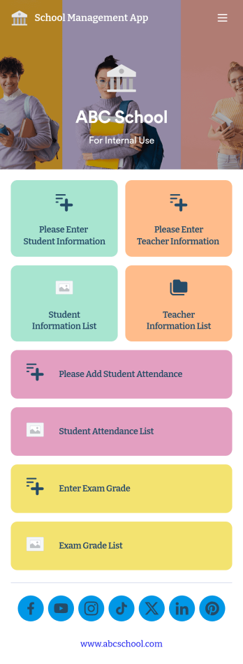 School Management App Template