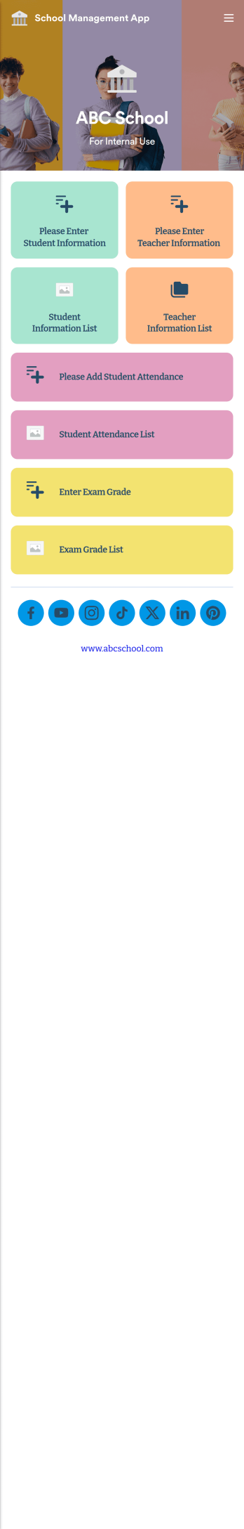 School Management App Template