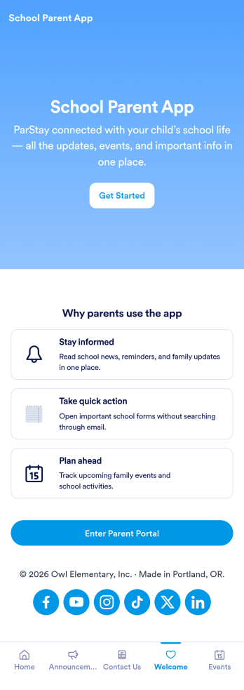 School Parent App Template