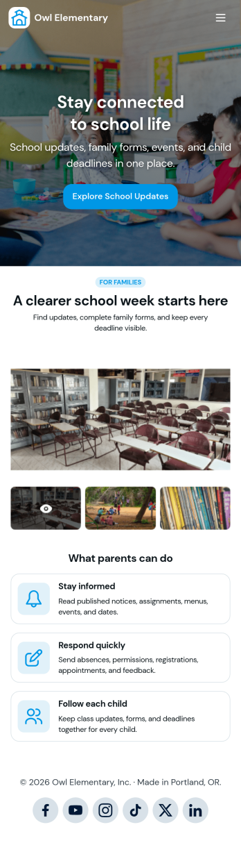 Custom School Parent App