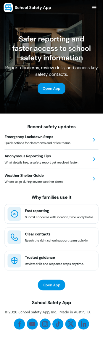 School Safety App Template