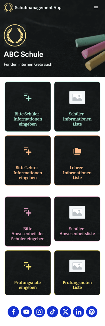 Schulmanagement App