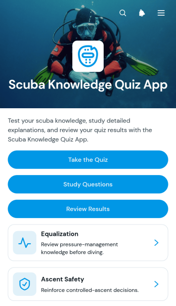 Scuba Knowledge Quiz App Template