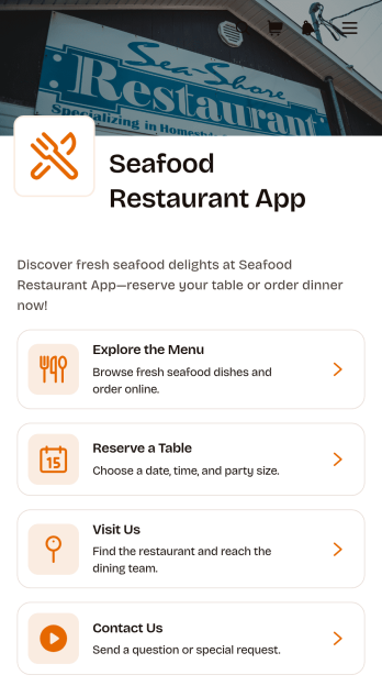 Seafood Restaurant App Template