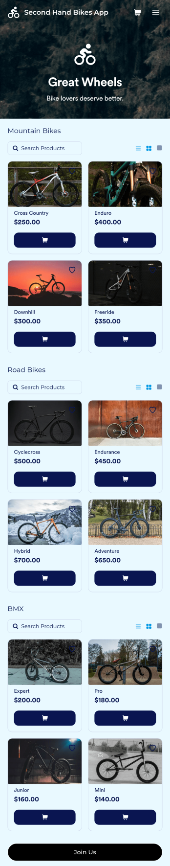 Second Hand Bikes App Template
