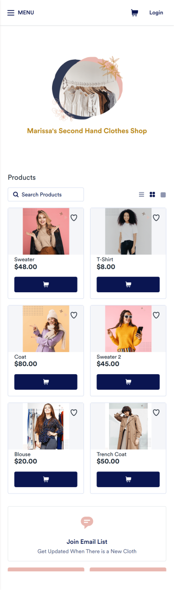 Second Hand Clothing App Template