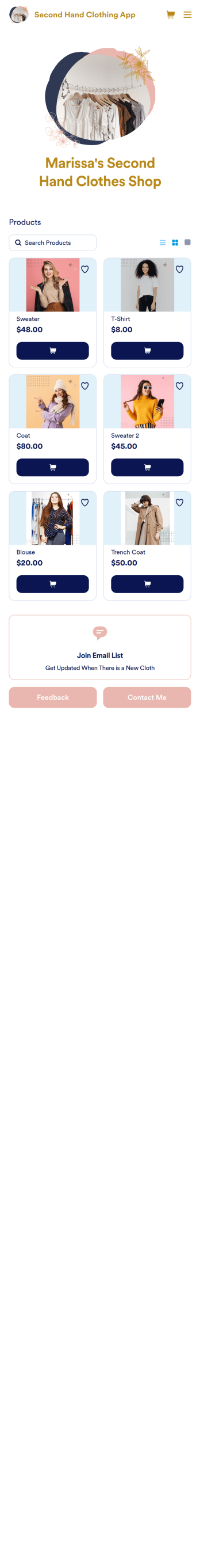 Custom Second Hand Clothing App
