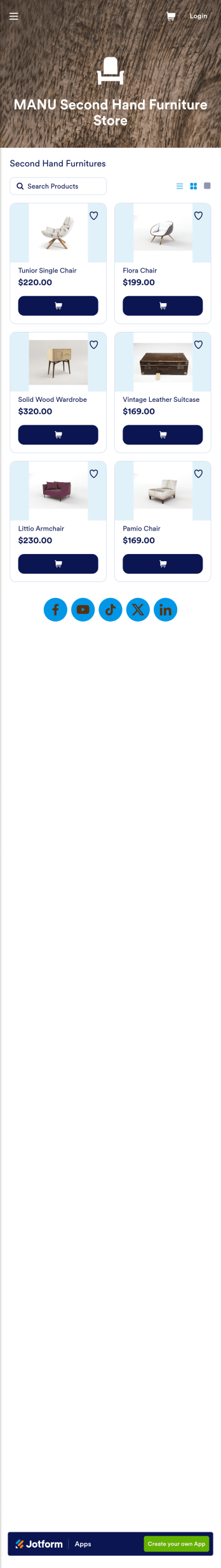 Second Hand Furniture App Template