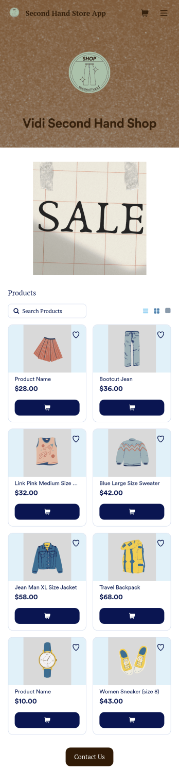 Second Hand Store App Template