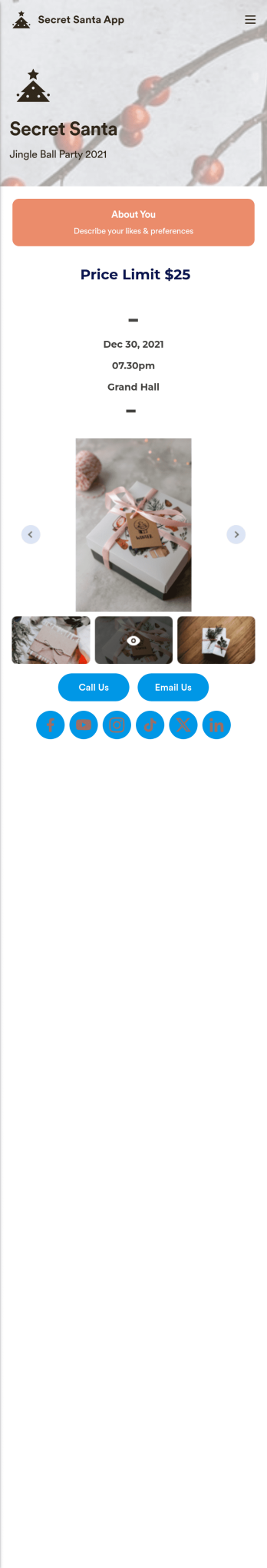 Secret Santa App Template
