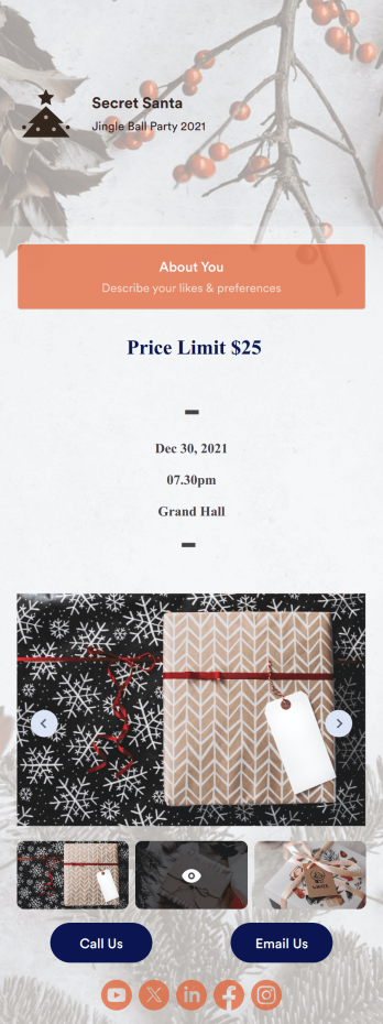 Secret Santa App Template