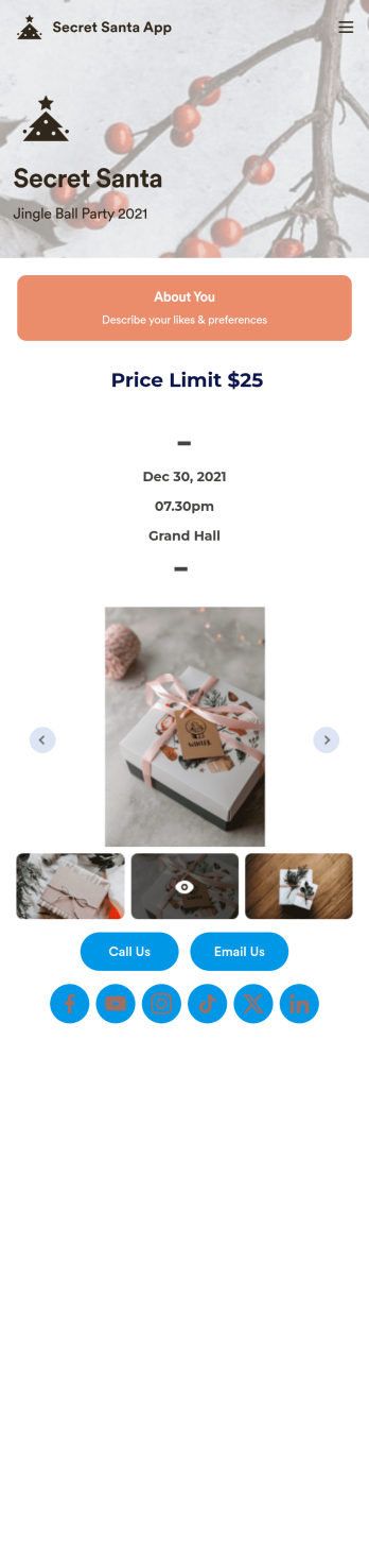 Secret Santa App Template